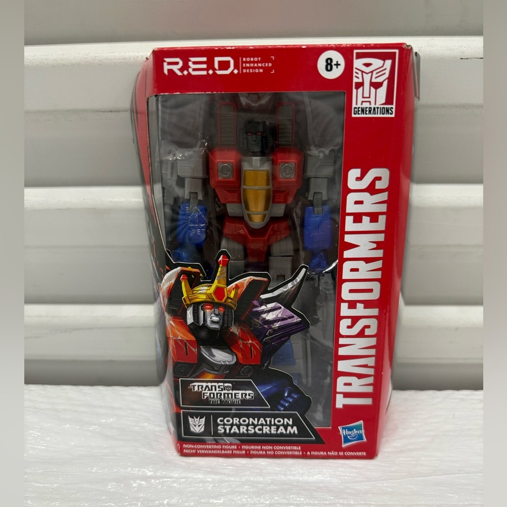 Hasbro Transformers Coronation Starscream Figure - Red, Blue, Gold